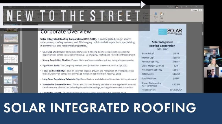 Solar Integrated Roofing, Inc.’s Pablo Diaz, President, and Mr. Troy Cylmer, COO