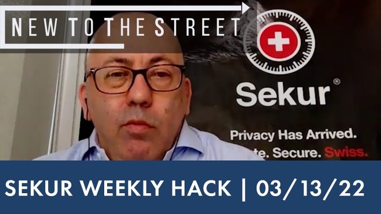 Sekur Weekly Hack on New to the Street