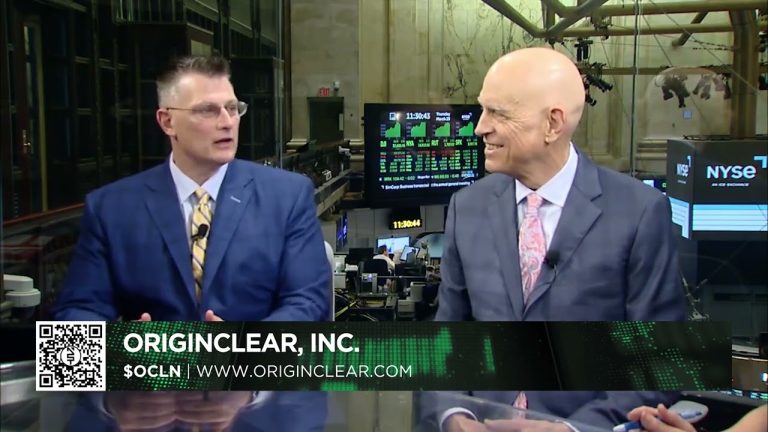 OriginClear, Inc.’s  interviews with Riggs Eckelberry, CEO, and Ken Berenger, Executive VP