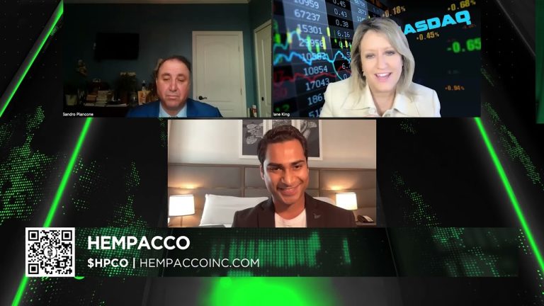 Hempacco Co., Inc.’s interviews with Sandro Piancone, Co-Founder/CEO, Siddharth Shivkumar